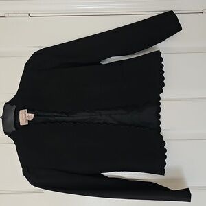 Vintage 80's Haberdasher Scalloped Long Sleeve Tailored  Cocktail Jacket Small